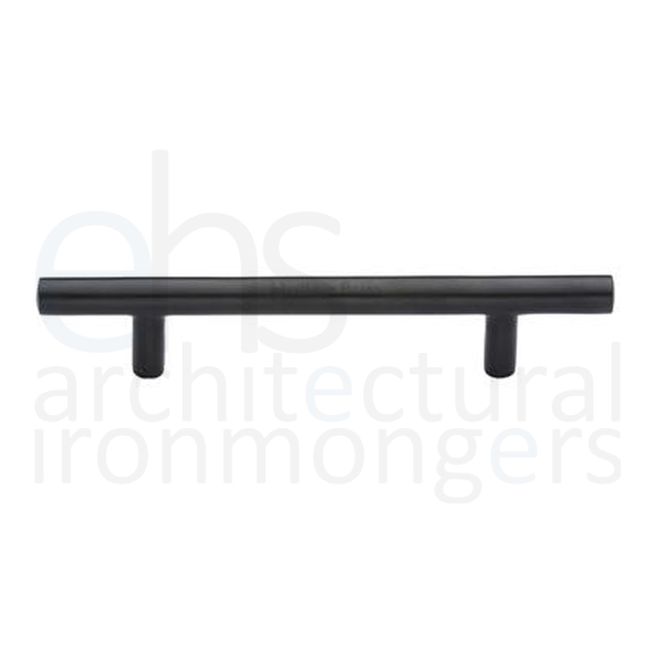 C0361 101-BKMT • 101 x 165 x 32mm • Matt Black • Heritage Brass Pedestal 11mm Ø Cabinet Pull Handle